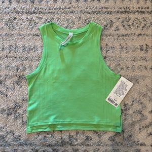 ❌SOLD❌BNWT Lulu Train To Be Tank sz 4 lime green